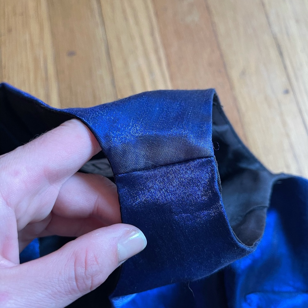 90s Y2K Blue Glitter Iridescent Mini Dress - Picture 6 of 10